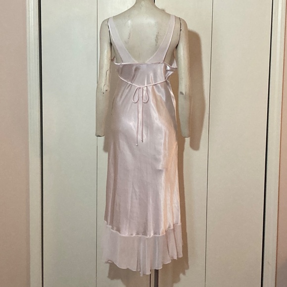 Linea Donatella LIngerie Set Pink Polyester Nightgown & Robe Size Medium Sexy - Picture 10 of 12